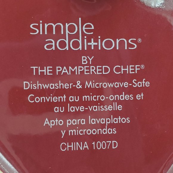 Simple Additions by The Pampered Chef Red Heart Shaped Dish - Picture 5 of 5